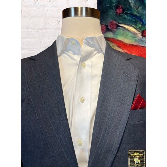 Hart Schaffner Marx 42R Unstructured Blue Red Patriotic Blazer Sport Suit Jacket - Picture 2 of 13